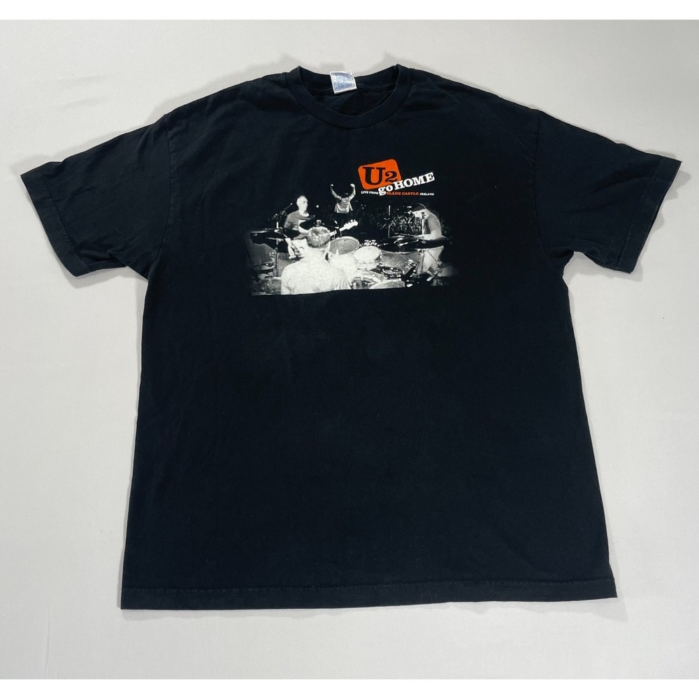 Men's U2 - Go Home 2002 Vintage T Shirt Live From Slane Castle Ireland Size XL